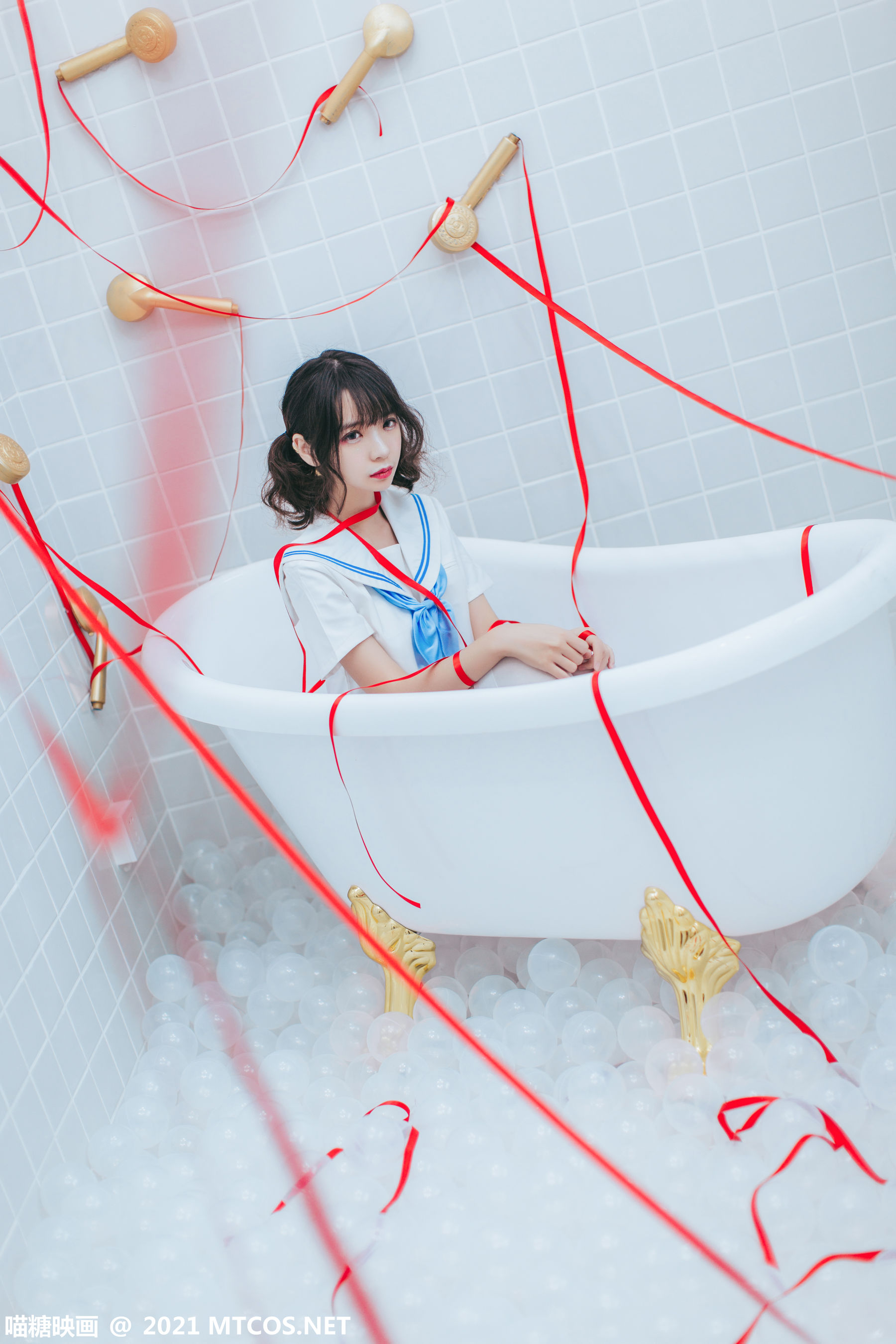 [喵糖映画]浴室JK制服:萝莉高品质写真大图收藏合集(21P)